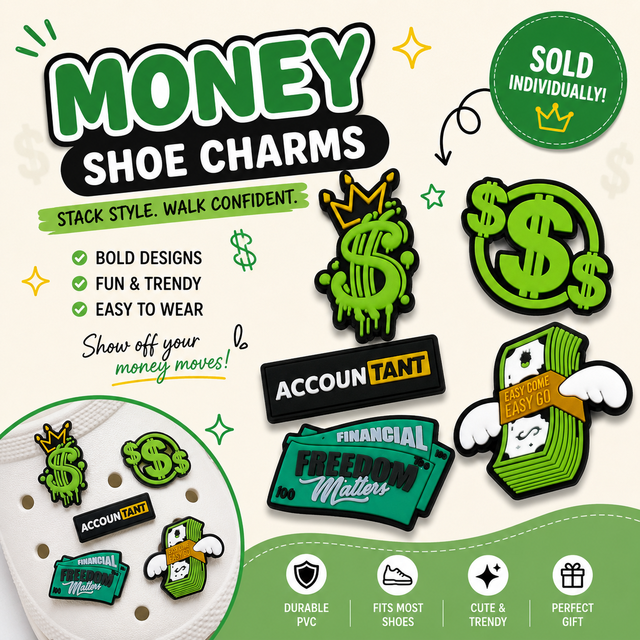 Money Shoe Charm