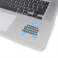 Strong Survivor Warrior Resilient Light Blue Ribbon Kiss-Cut Stickers