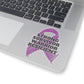 Strong Survivor Warrior Resilient Purple Ribbon Kiss-Cut Stickers