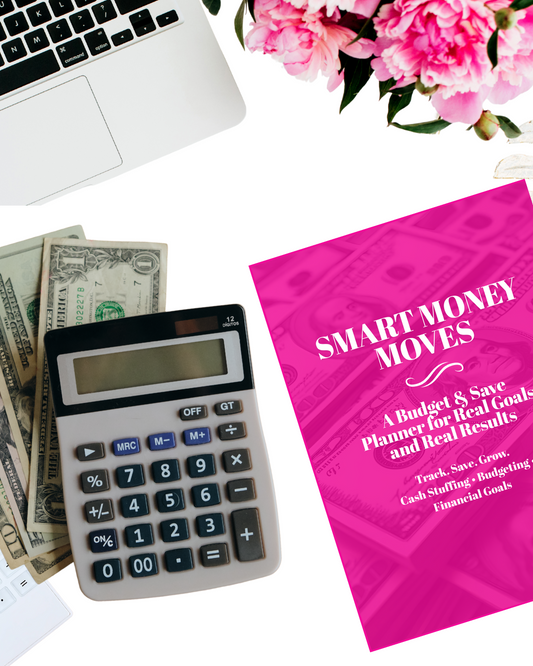 Smart Money Moves Budget Planner – Undated Financial Planner for Real Results (Pink or Green Cover) Track. Save. Grow. Cash Stuffing • Budgeting • Financial Goals