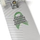 Strong Survivor Warrior Resilient Green Ribbon Kiss-Cut Stickers