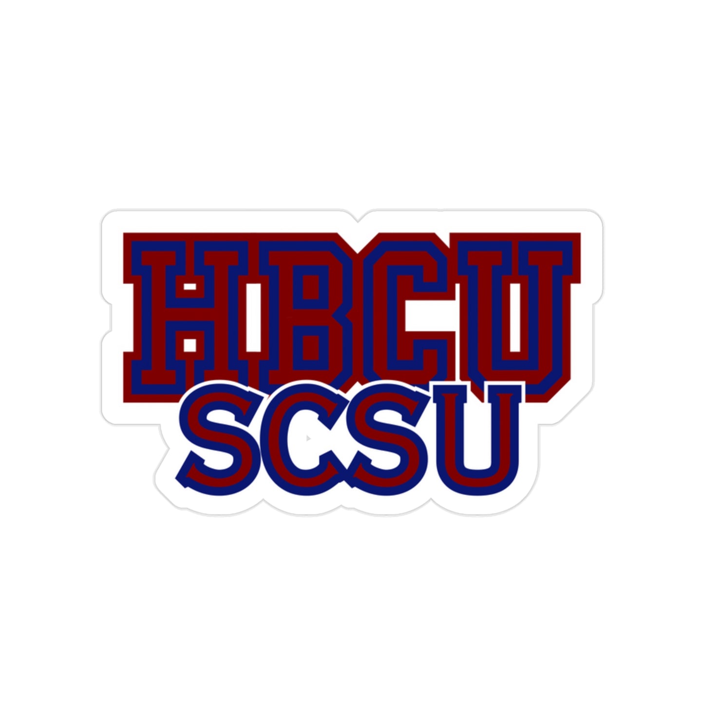 HBCU South Carolina State University (SCSU) Transparent Outdoor Stickers, Die-Cut, 1pcs