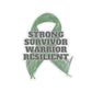 Strong Survivor Warrior Resilient Green Ribbon Kiss-Cut Stickers