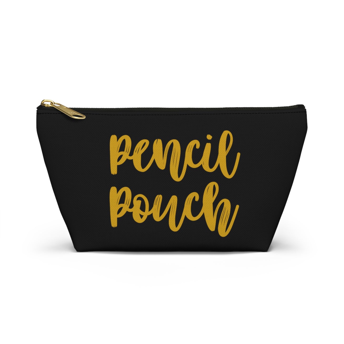 Pencil Pouch (Gold) Accessory Pouch w T-bottom