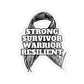 Strong Survivor Warrior Resilient Black Ribbon Kiss-Cut Stickers