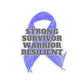 Strong Survivor Warrior Resilient Blue Ribbon Kiss-Cut Stickers