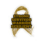 Strong Survivor Warrior Resilient Gold Ribbon Kiss-Cut Stickers