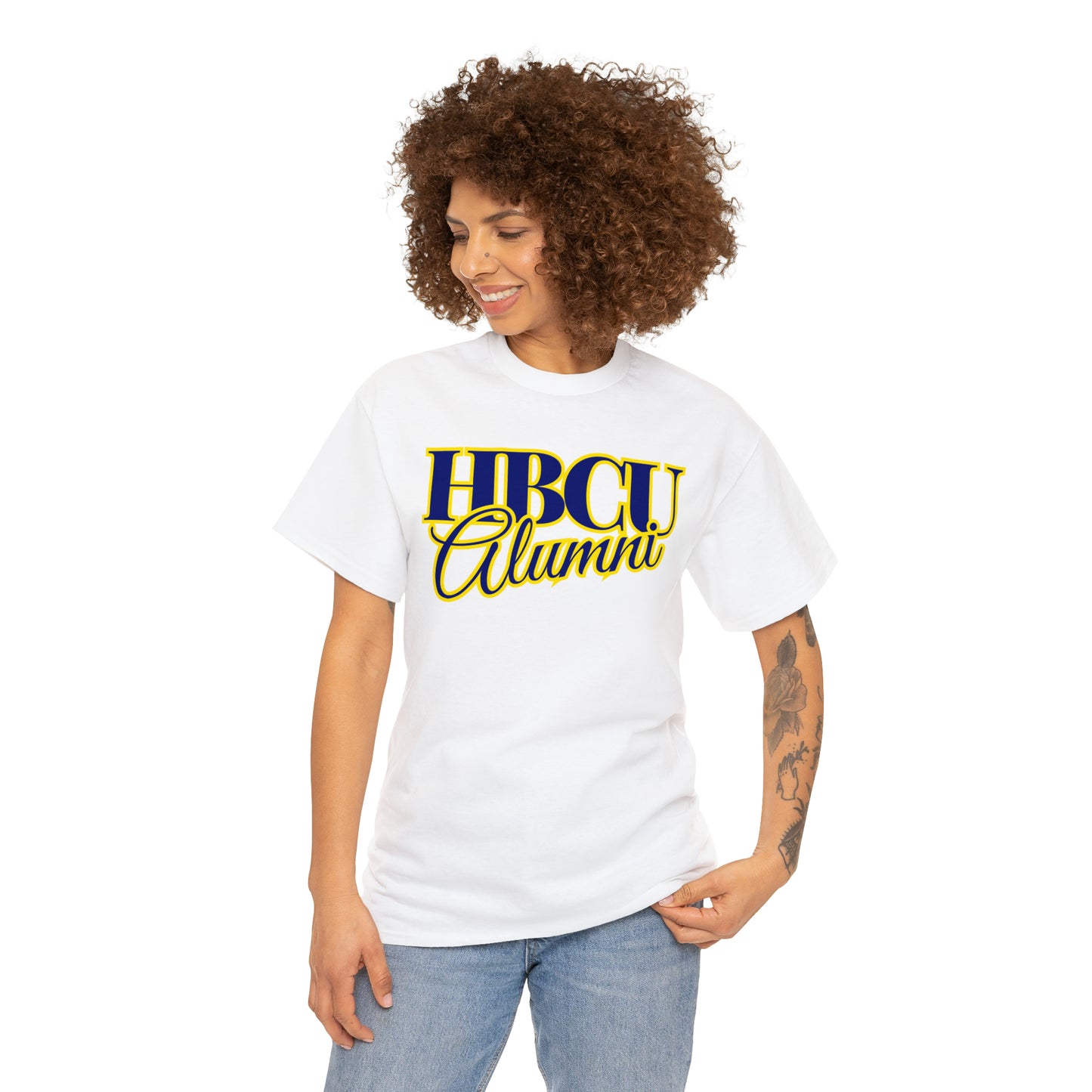 HBCU Alumni (Blue/Yellow) Unisex Heavy Cotton Tee
