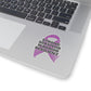 Strong Survivor Warrior Resilient Purple Ribbon Kiss-Cut Stickers
