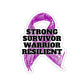Strong Survivor Warrior Resilient Purple Ribbon Kiss-Cut Stickers