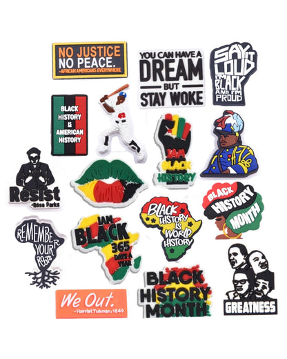 Black History Legends and Quotes Shoe Charm