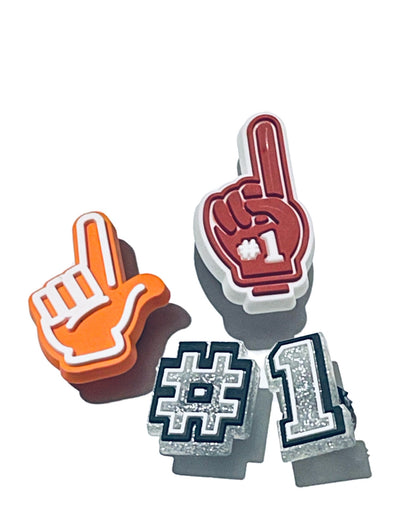Number 1 Finger Hashtag Shoe Charm