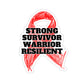Strong Survivor Warrior Resilient Red Ribbon Kiss-Cut Stickers