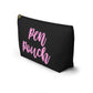Pen Pouch (Pink) Accessory Pouch w T-bottom
