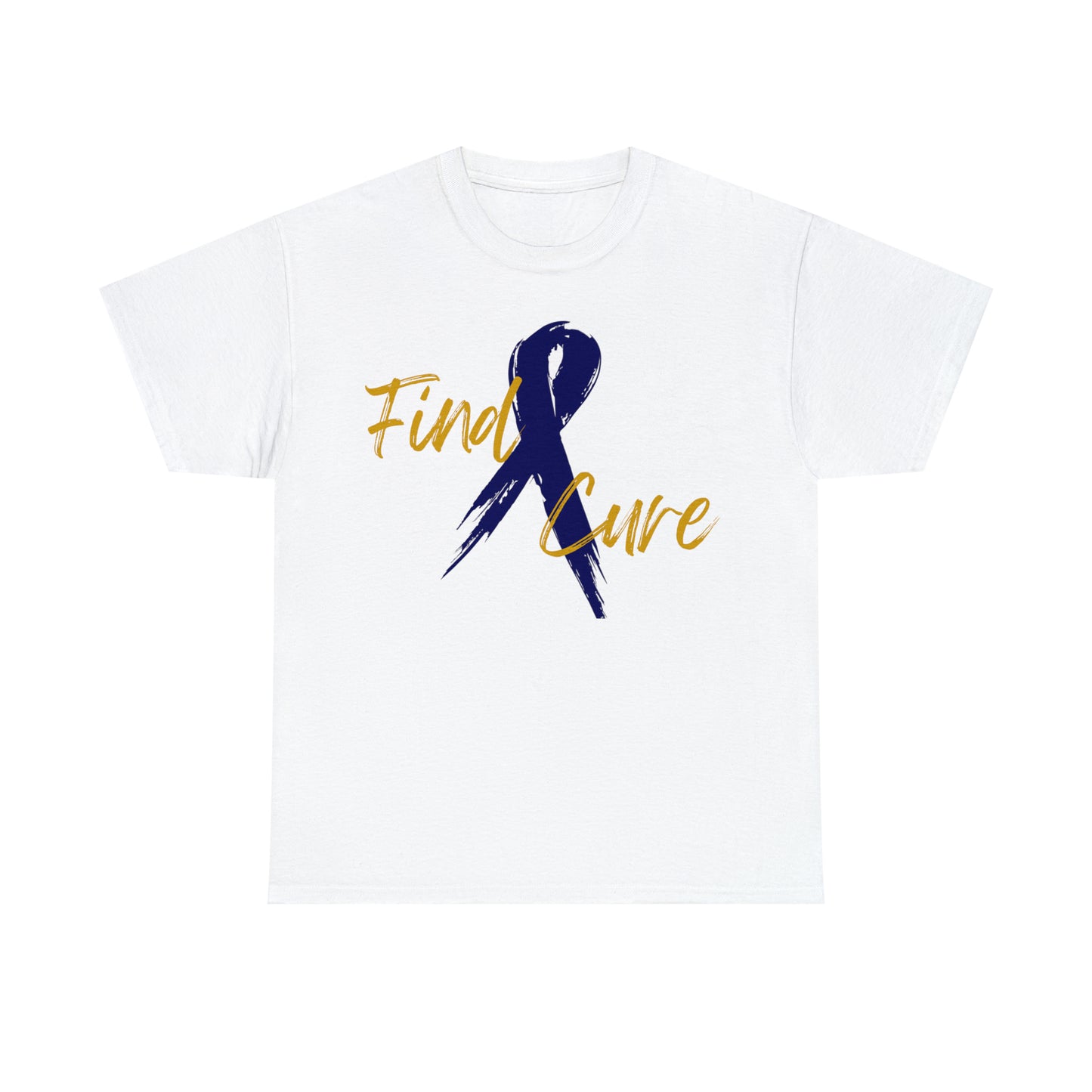 Find A Cure Ribbon Unisex Heavy Cotton Tee