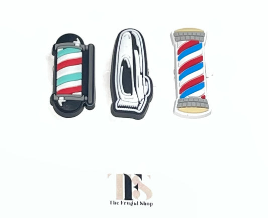 Barber Pole Clippers Shoe Charm