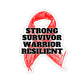 Strong Survivor Warrior Resilient Red Ribbon Kiss-Cut Stickers