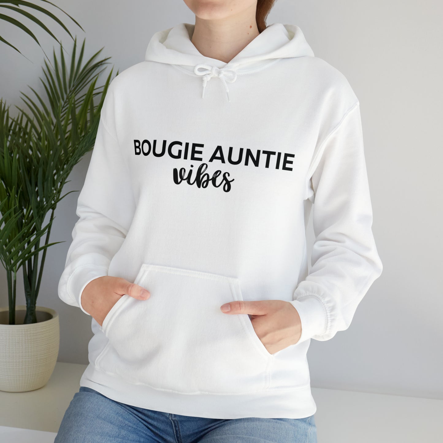 Bougie Auntie Vibes Unisex Heavy Blend™ Hooded Sweatshirt