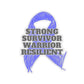 Strong Survivor Warrior Resilient Blue Ribbon Kiss-Cut Stickers