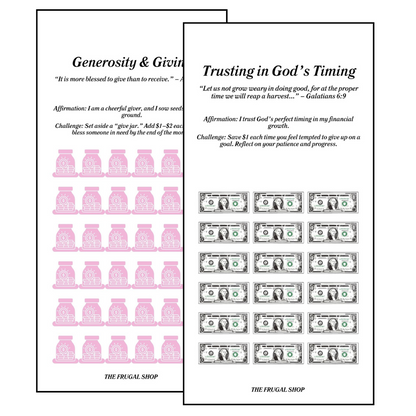 Faith and Finances: 52-Week Scripture-Based Savings Challenge | Printable Tithe & Savings Tracker for Ring/Discbound Systems