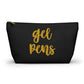 Gel Pens Gold Accessory Pouch w T-bottom