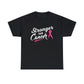 Stronger than Cancer Pink Ribbon Awareness Unisex Heavy Cotton Tee