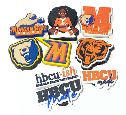 HBCU Shoe Charms - Bennett College, Delaware Stare, Howard, Lane College, Lincoln, Morgan State, Virginia State