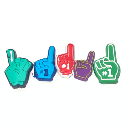 Number 1 Finger Hashtag Shoe Charm