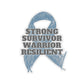 Strong Survivor Warrior Resilient Teal Ribbon Kiss-Cut Stickers