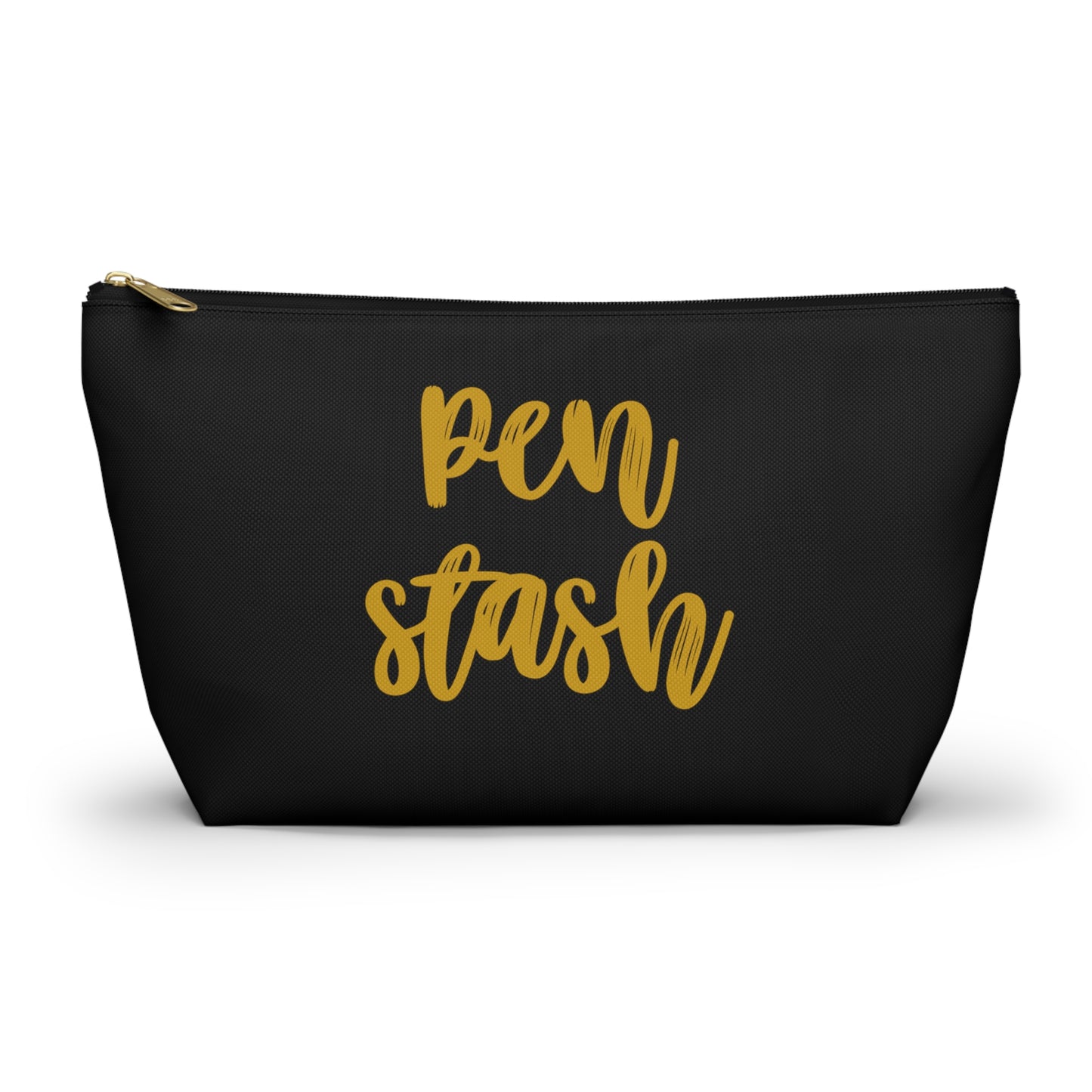 Pen Stash Gold Accessory Pouch w T-bottom