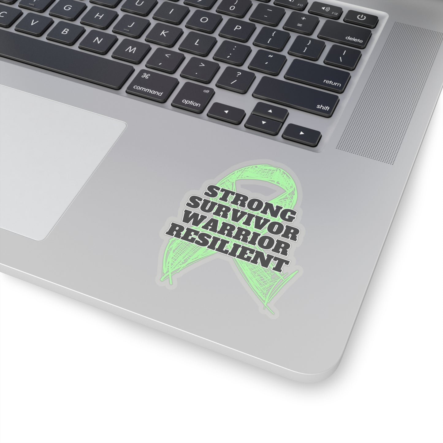 Strong Survivor Warrior Resilient Lime Green Ribbon Kiss-Cut Stickers