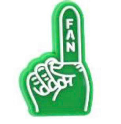 Number 1 Finger Hashtag Shoe Charm
