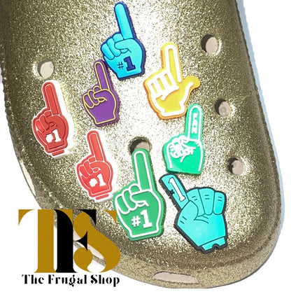 Number 1 Finger Hashtag Shoe Charm