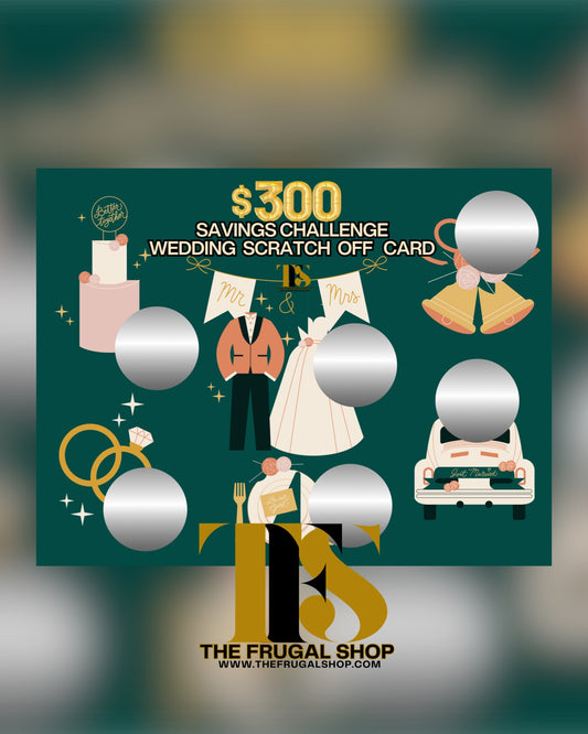 Wedding Themed Cash Savings Scratch Off Cards - $300