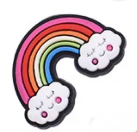 Rainbow Clouds Shoe Charm