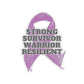 Strong Survivor Warrior Resilient Purple Ribbon Kiss-Cut Stickers