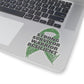 Strong Survivor Warrior Resilient Green Ribbon Kiss-Cut Stickers