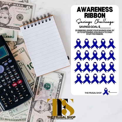 60 Awareness Ribbon Savings Challenges Printable | Achieve Financial Goals