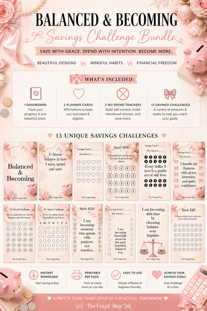 Balanced & Becoming Savings Challenge Bundle