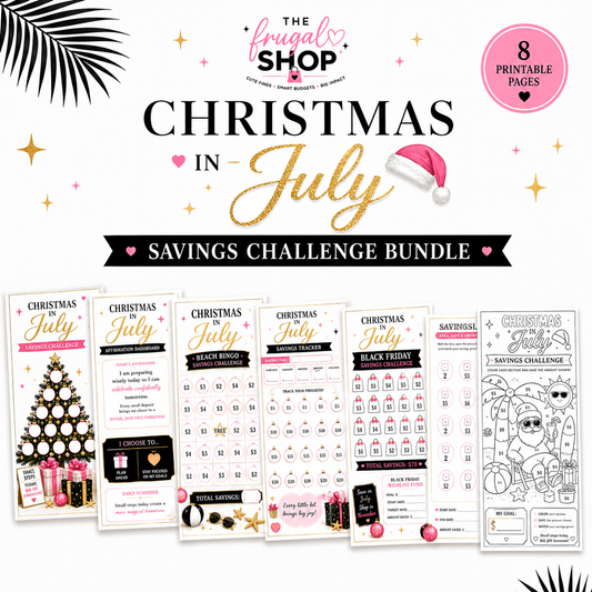 Christmas in July Savings Challenge Printable Bundle