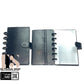 Black Leather Discbound Accessory Organizer