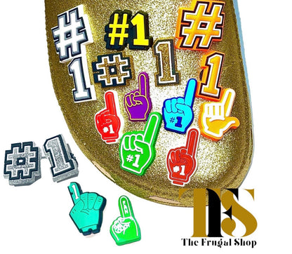 Number 1 Finger Hashtag Shoe Charm