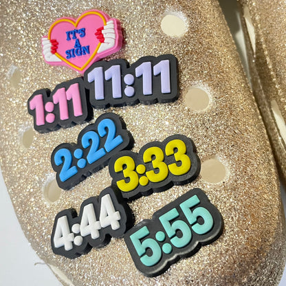 Angel Numbers (111, 222, 333, 444, 555, 777, 1111) Shoe Charm