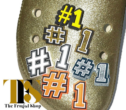 Hashtag Number 1 Finger Shoe Charm