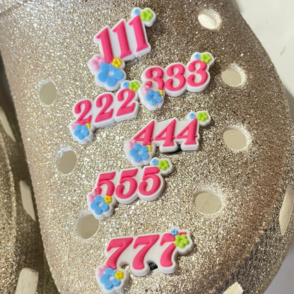 Angel Numbers (111, 222, 333, 444, 555, 777, 1111) Shoe Charm