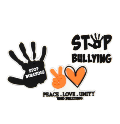 Stop Bullying Peace Love Unity Awareness Shoe Charm