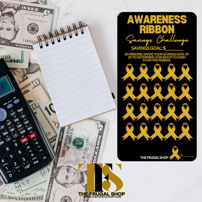 60 Awareness Ribbon Savings Challenges Printable | Achieve Financial Goals