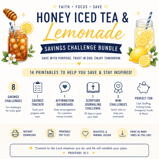 Honey Iced Tea and Lemonade Faith Based Savings Challenge Bundle