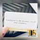 Simplicity Elegance Planner Card