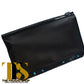 A6 Black Checkered Transparent Planner with Black Zippered Pouches